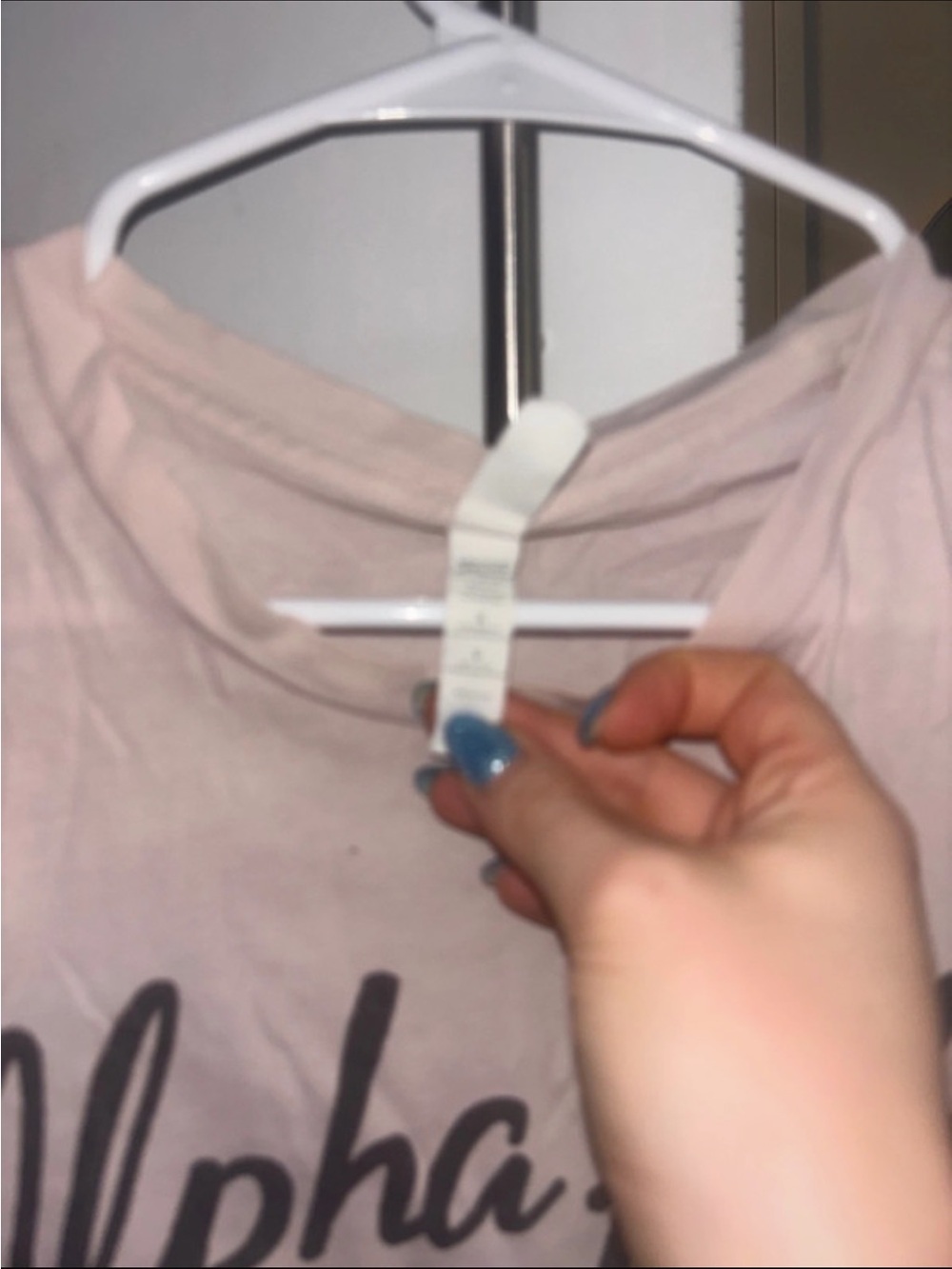 Alpha Phi Script Tee - Light Pink - Picture 2 of 2